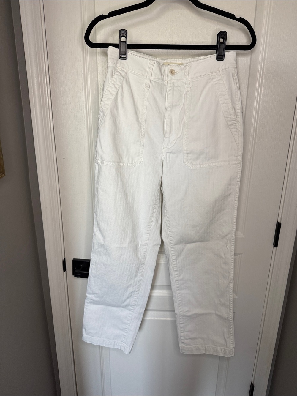 Madewell White Cotton Chinos